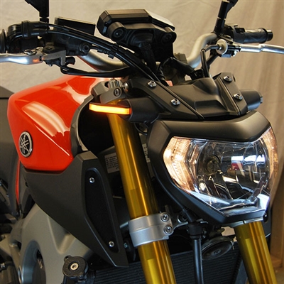 New Rage Cycles (NRC) Yamaha FZ-09 (MT-09) Front Turn signal Kit (2014-2016) New Rage Cycles (NRC) Yamaha FZ-09 (MT-09) Front Turn signal Kit (2014-2016)